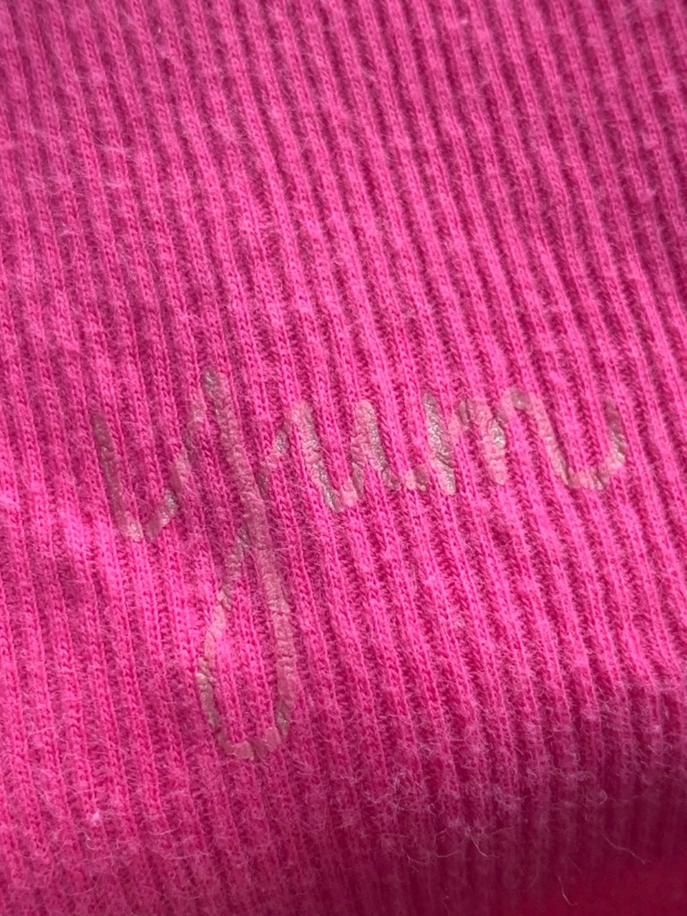 Delicious Hot Pink Ribbed Tank with Script Logo - Picture 6 of 6